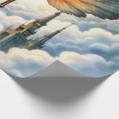 Der Schlüssel der Ewigkeit – Steampunk Flügel Geschenkpapier (Ecke)