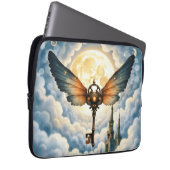 Der Schlüssel der Ewigkeit – Steampunk-Flügel Laptopschutzhülle (Vorne Rechts)