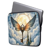 Der Schlüssel der Ewigkeit – Steampunk-Flügel Laptopschutzhülle (Vorderseite Links)
