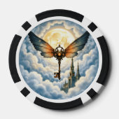 Der Schlüssel der Ewigkeit – Steampunk Flügel Pokerchips (Rückseite)