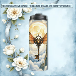 Der Schlüssel der Ewigkeit – Steampunk-Flügel  Thermosbecher