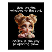 Der Schlüssel ist Kaffee Poster (Vorderseite)