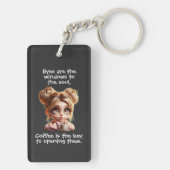 Der Schlüssel ist Kaffee Schlüsselanhänger (Rückseite)