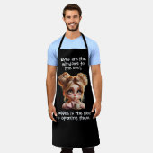 Der Schlüssel ist Kaffee Schürze (Getragen)