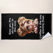 Der Schlüssel ist Kaffee Strandtuch (Vorderseite)