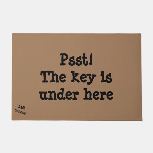 Der Schlüssel ist unter hier Tür-Matte Fußmatte (Vorderseite)