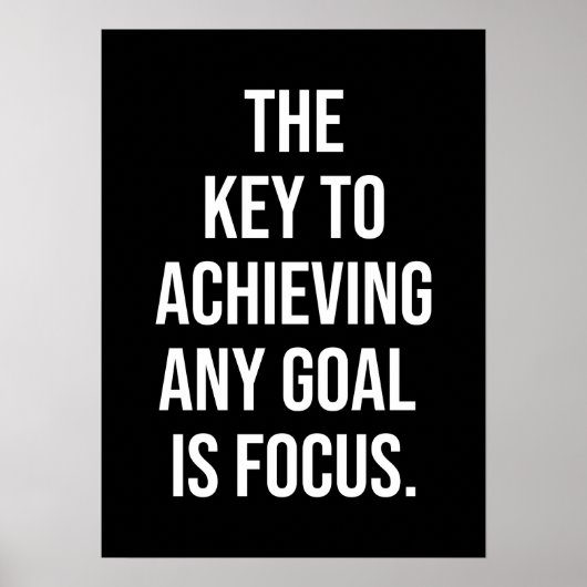 Der Schlüssel liegt im Fokus - Motivierend Poster (Vorne)