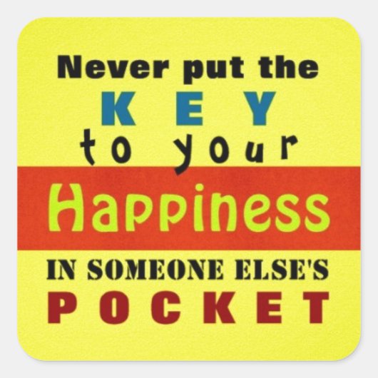 DER SCHLÜSSEL - (Shape-Optionen) Quadratischer Aufkleber (Vorderseite)