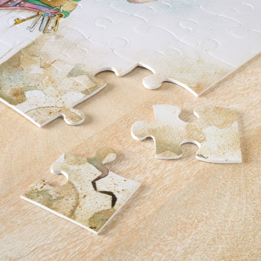 "Der Schlüssel", Steampunk Mädchen Puzzle (Seite)