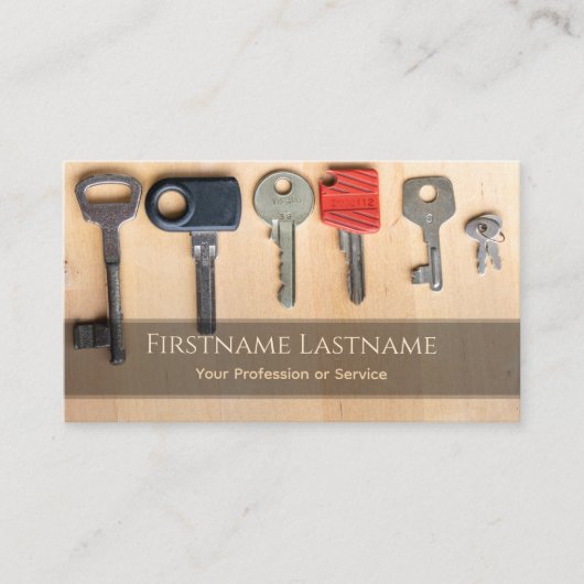 Der Schlüssel zu Ihrem Erfolg in Schlüsselsperren Visitenkarte (Vorderseite)