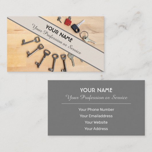 Der Schlüssel zu Ihrem Erfolg - Visitenkarte (Vorne/Hinten)