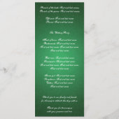 Der Schlüssel zum Hochzeitsprogramm für mein Herz- Programm (Rückseite)