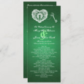 Der Schlüssel zum Hochzeitsprogramm für mein Herz- Programm (Vorne/Hinten)