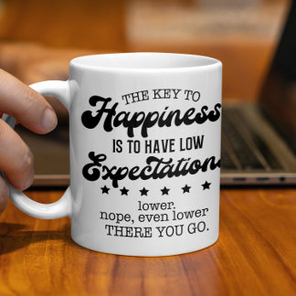 Der Schlüssel zur glücklichen Tasse, die niedrigen Kaffeetasse