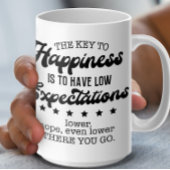 Der Schlüssel zur glücklichen Tasse, die niedrigen Kaffeetasse