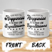 Der Schlüssel zur glücklichen Tasse, die niedrigen Kaffeetasse