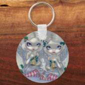 Der Schlüsselanhänger "Der Heilige und die Ivy" (Vorderseite)