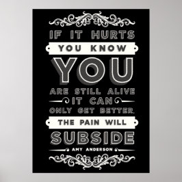 Der Schmerz wird das Premium-Poster abklingen Poster