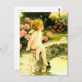 Der Schmetterling (c. 1920) Bessie Pease Gutmann Postkarte (Vorne/Hinten)