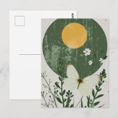 Der Schmetterling im Wald Postkarte (Vorne/Hinten)