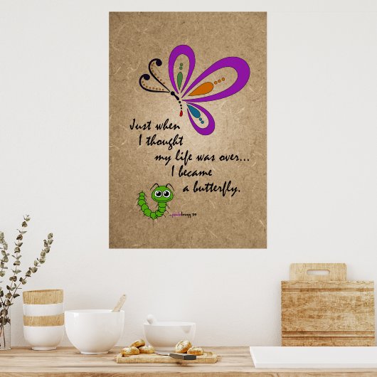 Der Schmetterling: Neubeginn Poster (Küche)