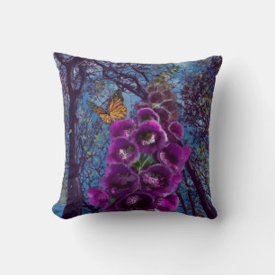 Der Schmetterling und der Fuchshandschuh Kissen