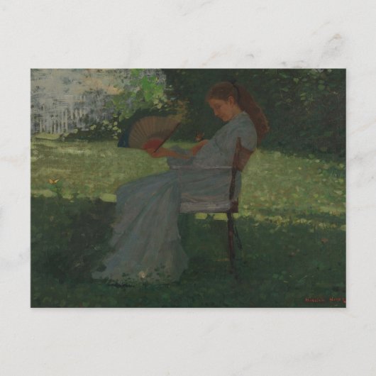 Der Schmetterling von Winslow Homer Postkarte (Vorderseite)