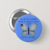 Der Schmetterlings-motivierend Knopf Button (Vorne & Hinten)