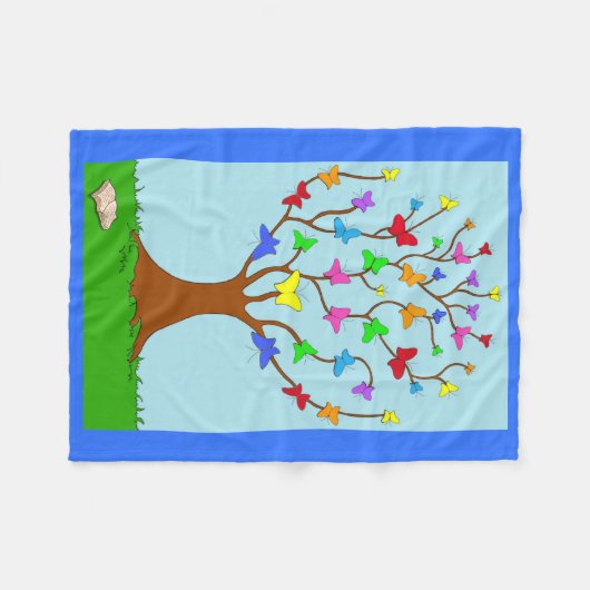 Der Schmetterlingsbaum Fleecedecke (Vorderseite (Horizontal))