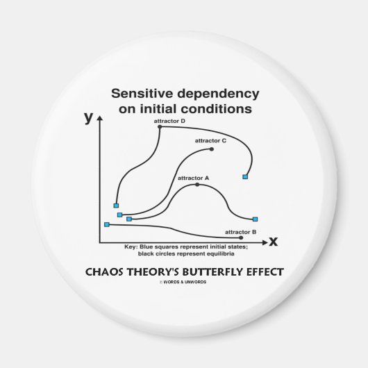Der Schmetterlingseffekt der Chaos-Theorie Magnet (Vorne)