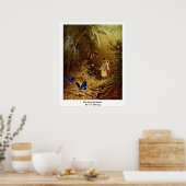 Der Schmetterlingsjäger von Carl Spitzweg Poster (Küche)