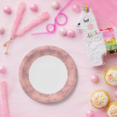 Der Schmetterlingsrosa Pappteller (Party)