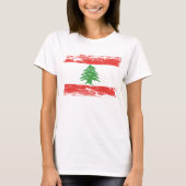 Der Schmutz-Libanon-Flagge T-Shirt (Vorderseite)