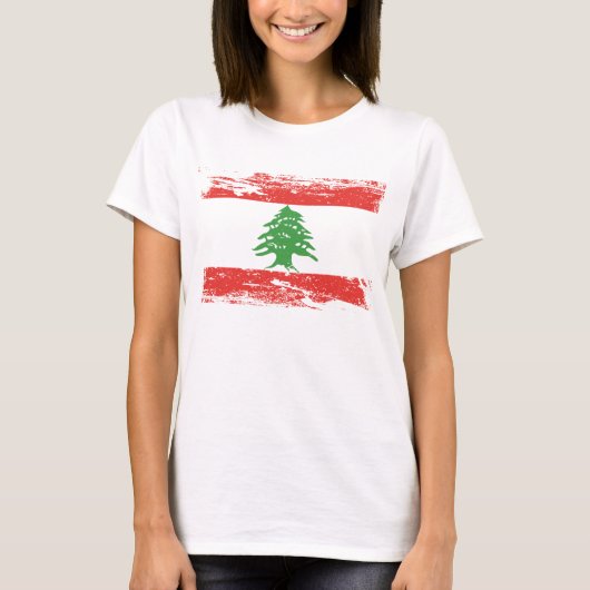 Der Schmutz-Libanon-Flagge T-Shirt (Vorderseite)
