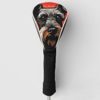 Der Schnauzer Hund, rot und schwarz 001 - Ulises D Golf Headcover
