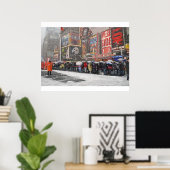 Der Schnee muss auf Druck gehen Poster (Heimbüro)