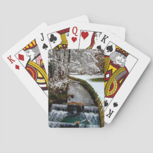 Der Schnee um das Wasser Spielkarten