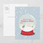 Der Schneeball mit Schnee Postkarte (Vorne/Hinten)