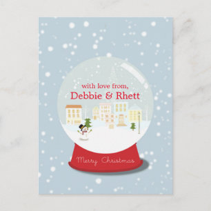 Der Schneeball mit Schnee Postkarte
