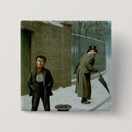 Der Schneeball - schuldig oder nicht schuldig Button (Vorderseite)