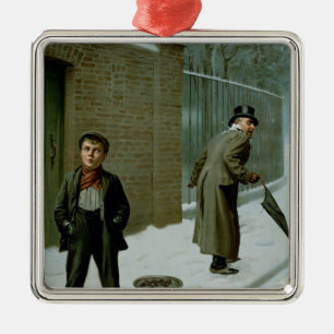 Der Schneeball - schuldig oder nicht schuldig Silbernes Ornament