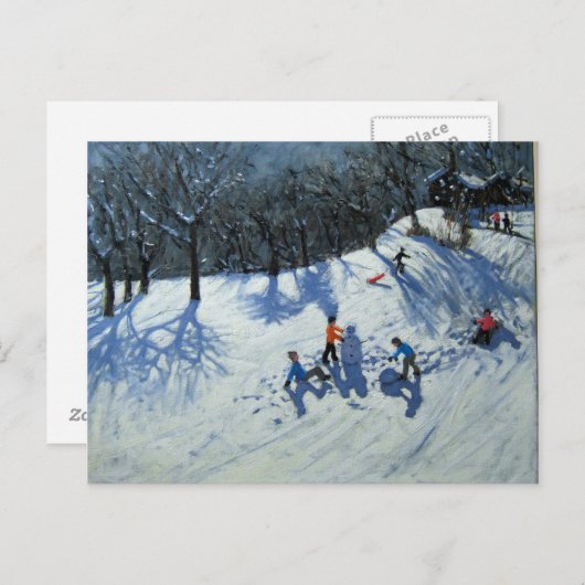 Der Schneemann 2 Postkarte (Vorne/Hinten)