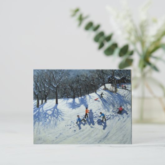 Der Schneemann 2 Postkarte (Stehend Vorderseite)