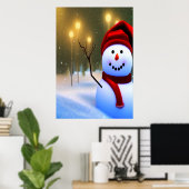 Der Schneemann | AI Art Poster (Heimbüro)