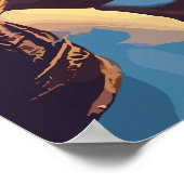 Der Schneemann am Weihnachtsbaum Poster (Ecke)