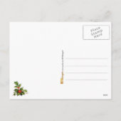 Der Schneemann dekorieren Feiertagspostkarte (Rückseite)