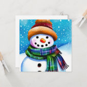 Der Schneemann Karte (Vorderseite/Rückseite Beispiel)