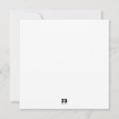 Der Schneemann Karte (Rückseite)