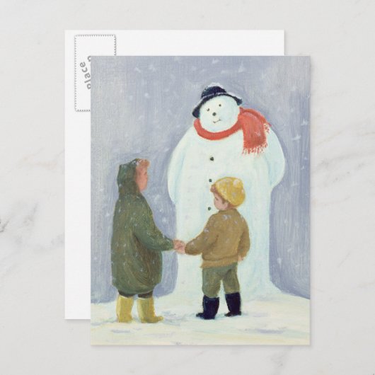 Der Schneemann Postkarte (Vorne/Hinten)