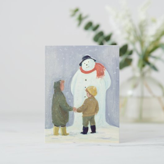 Der Schneemann Postkarte (Stehend Vorderseite)